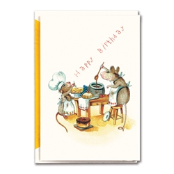 Greeting Cards Happy Birthday Mice Cookers 